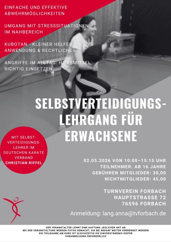 Selbstverteidigung für Erwachsene